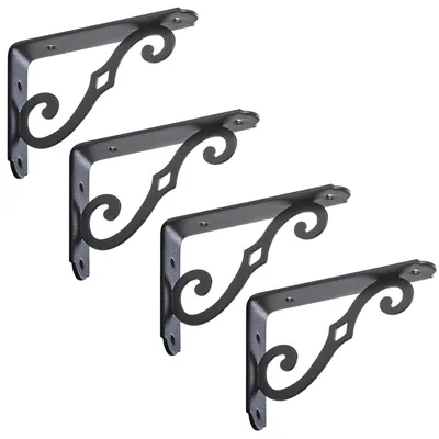 Produktbild von SOTECH Regalkonsole BLACKLINE II 125 x 90 mm schwarz (4 Stück)