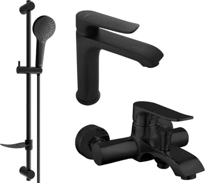 Immagine prodotto di Mexen Pecos DF05 set da bagno, nero - 72703DF05-70