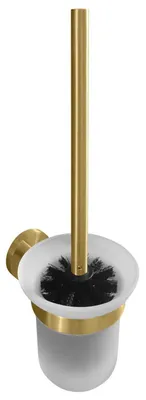 Produktbild von Sapho X-ROUND GOLD Hänge-WC-Bürste, Milchglas, Gold matt