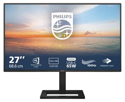 Image de Philips 1000 series 27E1N1300AE/00, 68,6 cm (27"), 1920 x 1080 pixels, Full HD, LCD, 4 ms, noir