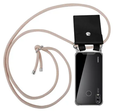 Produktbild von Cadorabo Schutzhülle für Huawei P20 LITE 2018 / NOVA 3E Hülle in Rosa Handy Kette Kordel abnehmbares Etui