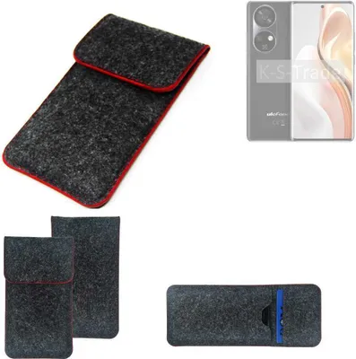 Produktbild von K-S-Trade Handy Schutz Hülle kompatibel mit Ulefone Note 17 Pro Schutzhülle Handyhülle Filztasche Pouch Tasche Case Sleeve Filzhülle dunkelgrau