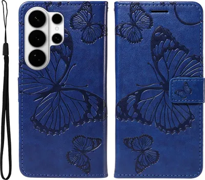 Produktbild von Samsung Galaxy S26 Ultra Hülle - Coverup Schmetterlinge Klapphülle - Blau