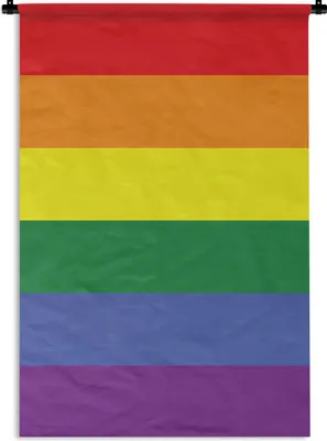 Produktbild von MuchoWow® Wandteppich Wandbehang Regenbogen - Stolz - Liebe 90x135 cm Tapisserie Dekoration Wandtuch - Baumwolle - Wandskulptur
