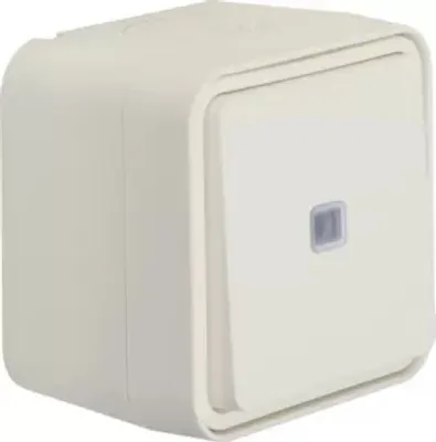 Obrázek produktu pro Berker 30763522, Kolébkový spínač, Termoplastik, Matný, Bílá, IP55, 250 V