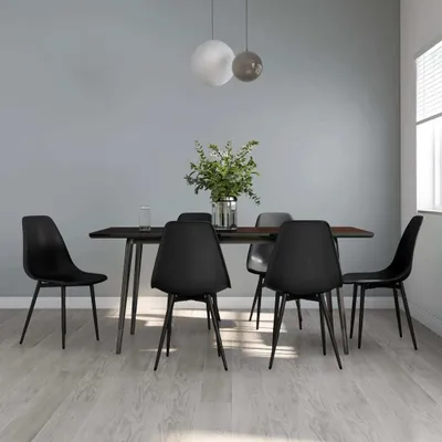 Produktbild von vidaXL Esszimmerstühle 6 Stk. Schwarz PP