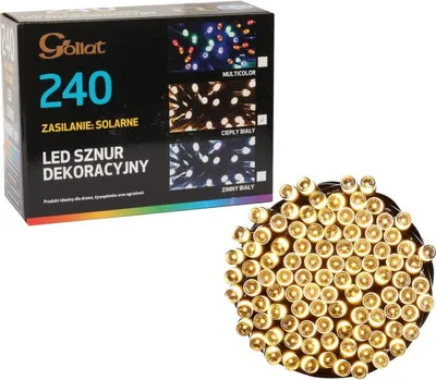 Zdjęcie produktu dla Solarne Lampki Choinkowe LED - 240 Światełek Koloru Ciepłego Białego