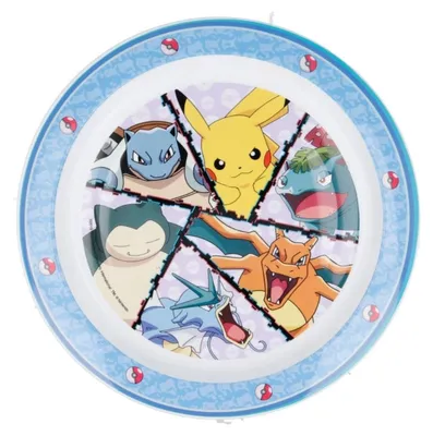Produktbild von Pokemon Plastik-Teller Kunststoffset für Kinder - Mikrowelle geeignet