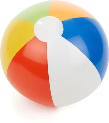 Image de Ballon de plage gonflable bleu-orange-vert - taille unique
