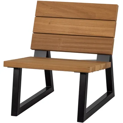 Produktbild von WOOOD Banco 1-Sitzer Gartenbank - Holz / Metall - Naturel - 78x68x82 cm