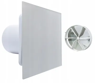 Produktbild von VENTS KLIQ 125 Badlüfter mit Glasfront Hygrostat Timer