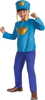 Produktbild von Disguise Dog Man Kostüm für Kinder, offiziell lizenziert von , inspiriert von den Büchern von Dav Pilkey, inklusive Mütze mit Ohren und bedrucktem Langarmshirt, für Kinder von 5–6 und 7–8 Jahren, Maskenkostüm, Kind, Männlich, Halloween, Mehrfarbig, Dog Man