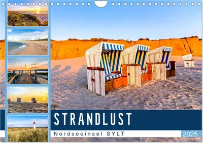 Produktbild von STRANDLUST Nordseeinsel Sylt (Wandkalender 2025 DIN A4 quer), CALVENDO Monatskalender