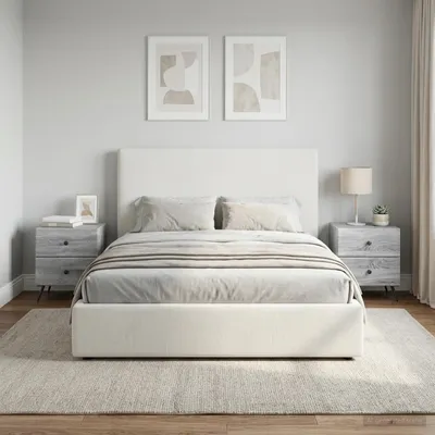 Imagen del producto de vidaXL Mesitas de noche, 2 unidades, color gris Sonoma, 43 x 34,5 x 47,5 cm, material de madera