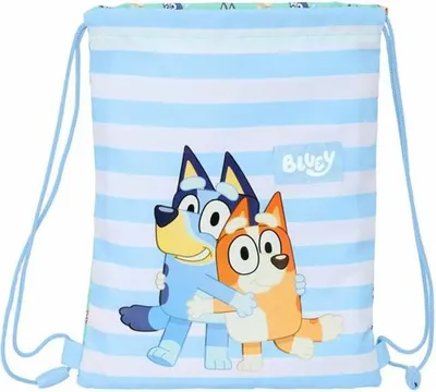 Produktbild von Rucksacktasche mit Bändern Bluey Sisters grün 26 x 34 x 1 cm