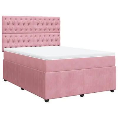 Produktbild von Boxspringbett mit Matratze Rosa 160x200 cm Samt