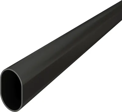 Produktbild von Kleiderstange Schwarz Garderobenstange oval 30x15mm Kleiderhalter Schrankstange 1,15 Meter