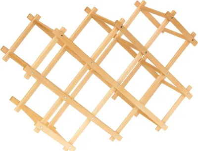 Image de Support à vin pliable en bois | Étagère en bois pour bouteilles | Organisateur à vin pliable | Support en bois pour vin | Étagère à bouteilles