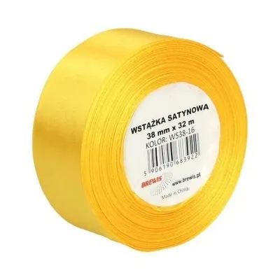 Zdjęcie produktu dla Wstążka satynowa żółta 38mmx32m