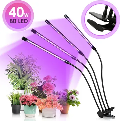 Produktbild von Clanmacy LED Pflanzenlampe Vollspektrum Pflanzenlicht Zimmerpflanzen 40W Wachstumslampe Grow Lampe