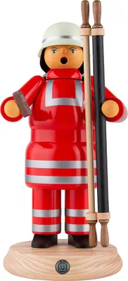 Productafbeelding van Reddingswerkers met brancard (24 cm) en een rookmanfiguur van Müller Kleinkunst
