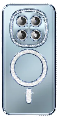 Immagine prodotto di Custodia protettiva per Redmi Note 15, compatibile con MagSafe, con strass, colore blu