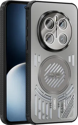 Produktbild von Magnetische Hülle für Honor Magic7 Pro mit Linsenabdeckung, Aluminium Stoßfestes Schutzhülle mit Wärmeableitung Grau