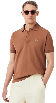 Immagine prodotto di Polo Lacoste marrone in piqué, maniche corte, vestibilità regolare