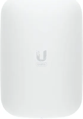 A white Ubiquiti UniFi U6 Extender is shown centered on a white background.