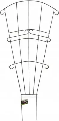 Produktbild von Gartenstütze für Kletterpflanzen mit dekorativem Bogen 90x44cm dunkelgrün