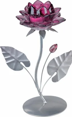 Produktbild von Teelichthalter Kerzenhalter Metall Glas Deko Windlicht Kerzenständer Leuchter