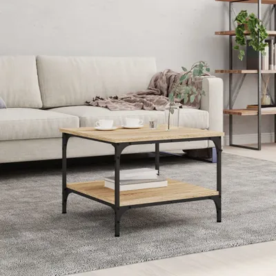 Produktbild von [Home] Couchtisch Sonoma-Eiche 55x55x40 cm Holzwerkstoff , Neue Mode 2024 im häuslichen Leben