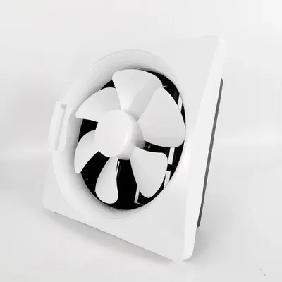 Image de Ventilateur d'extraction / Ventilateur de salle de bains - Ventilateur mural / de fenêtre - 30 cm - Carré - ABS - Pour la cuisine, la salle de bains, le grenier, le garage