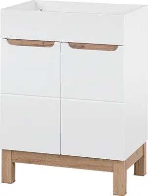 Zdjęcie produktu dla Nowoczesna Szafka Łazienkowa 60 Cm Z Umywalką I Syfonem