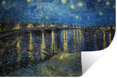 Produktbild von MuchoWow® Wandtattoo Wandsticker Wandaufkleber Van Gogh - Brücke - Alte Meister 30x20 cm Selbstklebend und Repositionierbar - Wierderverwendbar - Selbstklebend