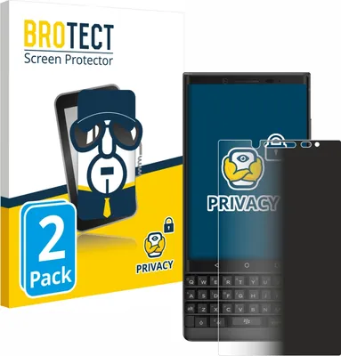 Produktbild von 2x BROTECT Sichtschutzfolie für BlackBerry Key2 Anti-Spy Privacy Sichtschutz Blickschutz Folie Blaulicht-Schutz