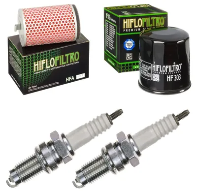 Immagine prodotto di Kit di manutenzione per Honda CB 500 S Sport 1998-2003: filtro aria, filtro olio, candele di accensione di pamoto - Nuovo