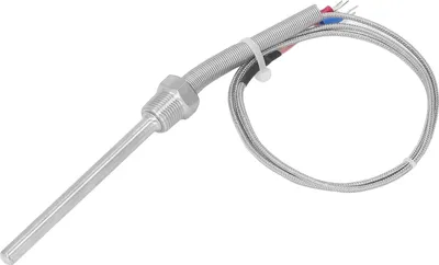 Immagine prodotto di Termocoppia K tipo 0?400�� 3/8 NPT 8x100mm Sonda sensore di temperatura in acciaio inox 1m / 3.28ft