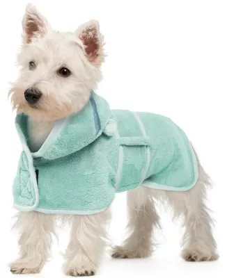 Immagine prodotto di Asciugamano per cani, taglia XS, verde, in microfibra, con cappuccio, ad asciugatura rapida
