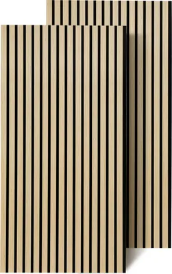Obrázek produktu pro Clanmacy akustický panel obložení stěn 120x60x2,1cm MDF akustické panely stěnové panely 2x dřevo