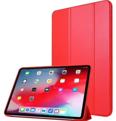 Produktbild von Mobigear Dreifach-Faltetui für iPad Pro 11 Zoll (2021), aus TPU und Kunstleder, Klapphülle - Rot