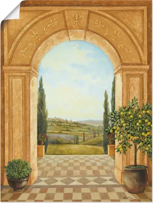 Produktbild von ARTland Poster Ausblick mit Zitronenbaum II Größe: 60x80 cm