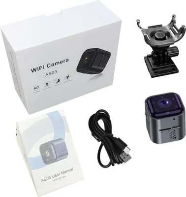 Produktbild von INF Mini WLAN Kamera 1080P mit Nachtsicht, Bewegungserkennung, 900mAh Akku