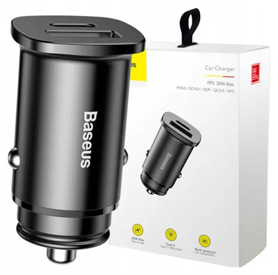 Produktbild von Baseus 6953156281837, Drinnen, Zigarettenanzünder, Schwarz