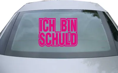 Produktbild von Indigos UG - Aufkleber Heckscheibe & Motorklappe DE2897 - pink - 600x450 mm - ICH BIN SCHULD - Fisch - Auto Scheiben Fenster Heckklappe Tuning Racing JDM - Die cut