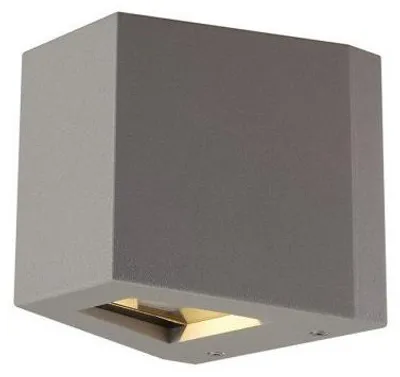 Immagine prodotto di Out Beam lampada da parete IP44 Fascio di luce verso l'alto/pieno verso il basso LED grigio argento