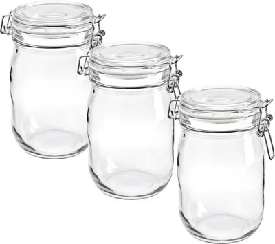 Immagine prodotto di Barattolo per conserve - Trasparente - 1 litro - 3 pezzi
