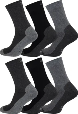 Produktbild von OCERA 6 Paar Warme Socken für Damen & Herren mit elastischem Mittelfußband - Anthrazit 43/46