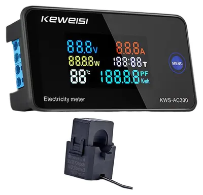 Productafbeelding van LCD Digitale Energiemeters AC300-100A Energiemonitor Slimme Meter