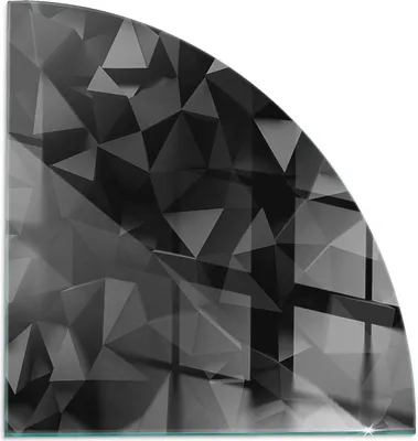 Produktbild von Dreidimensionale Geometrie – Glasbodenplatte für – Kaminofen – Kaminplatte Glas – Schutzglas – Funkenschutzplatte –Glasbodenplatte Feuerfeste – Hitzeschutzplatte – Bodenschutz aus Glas – 1/4 100x100 cm